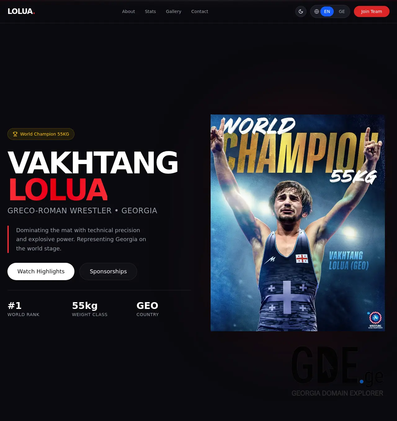 Screenshot of the site lolua.ge at 2025-12-05