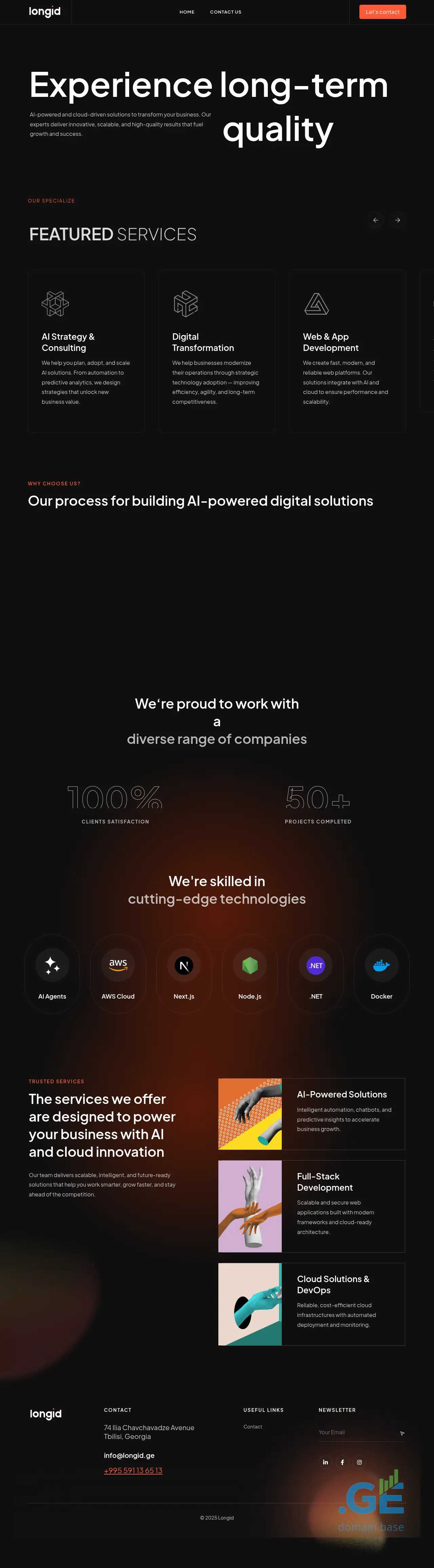 Screenshot of the site longid.ge