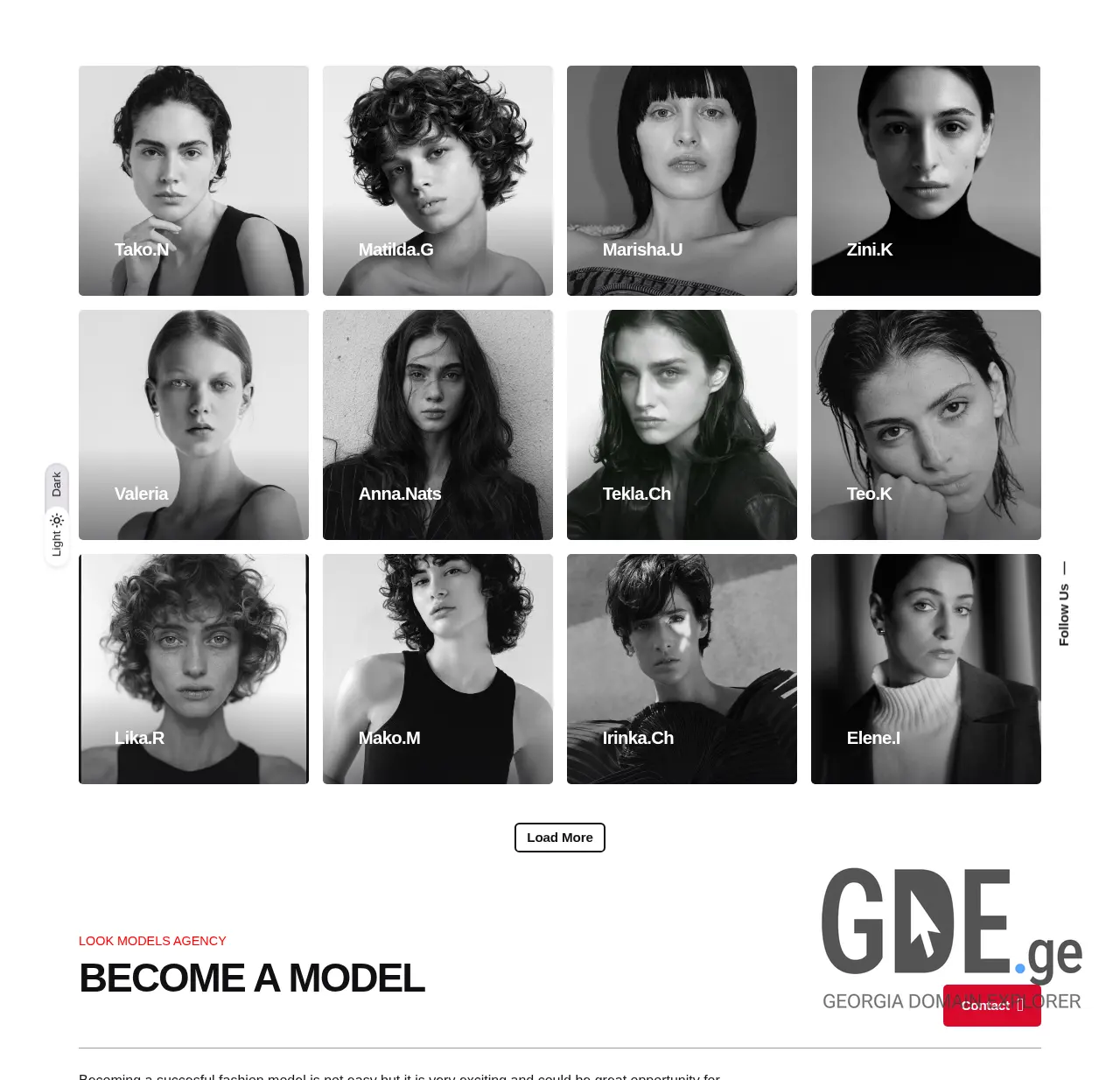 Screenshot of the site lookmodels.ge at 2025-11-29