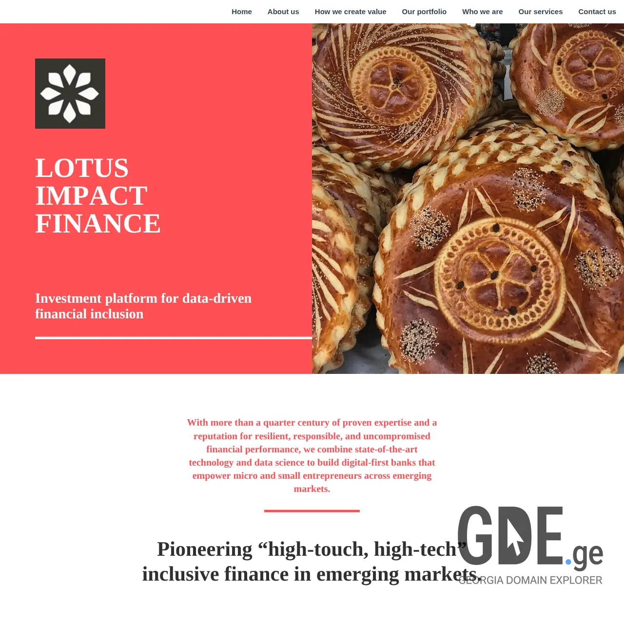 Screenshot of the site lotusfinance.ge at 2025-12-09