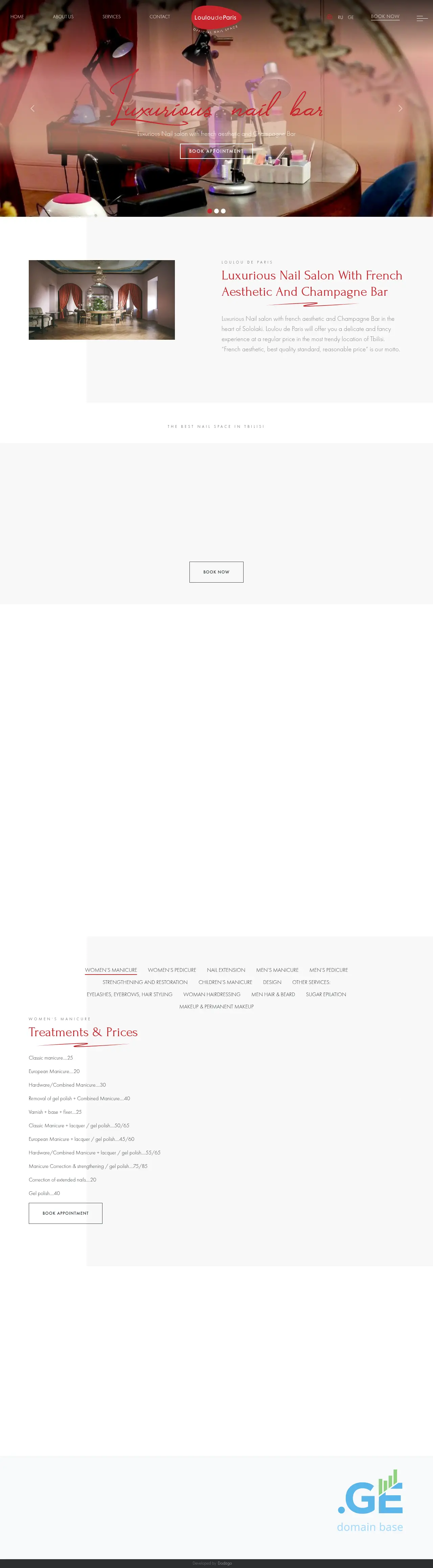 Screenshot of the site louloudeparis.ge