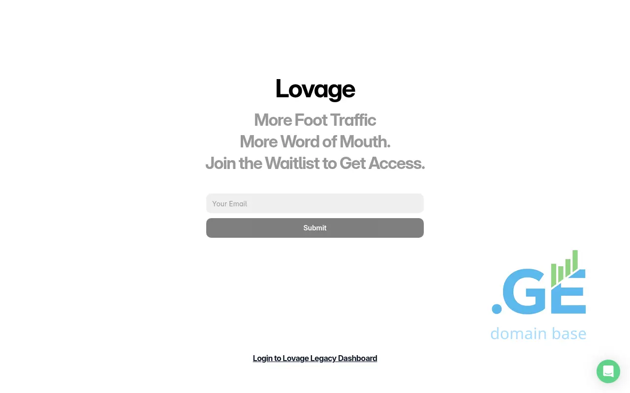 Screenshot of the site lova.ge