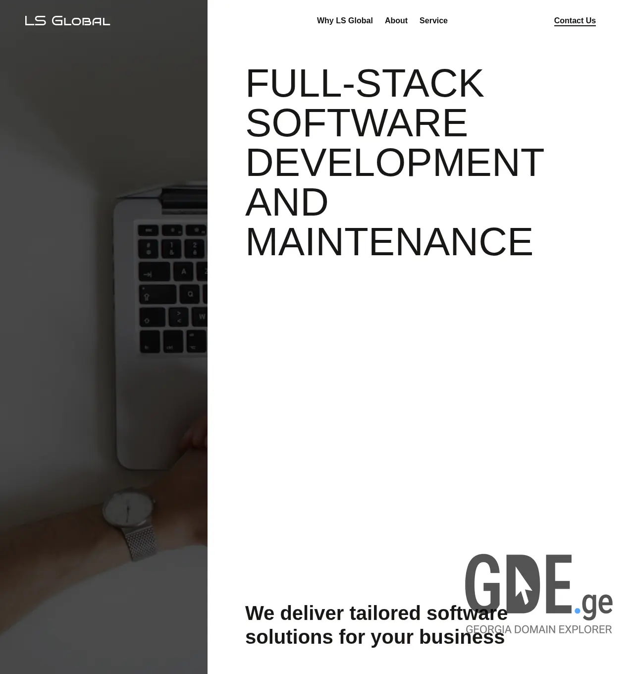 Screenshot of the site lsglobal.ge at 2025-12-06