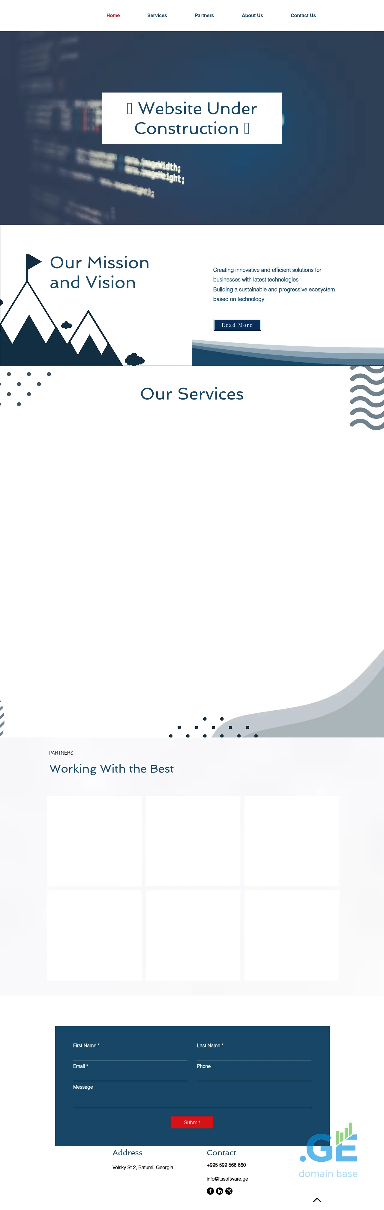 Screenshot of the site ltssoftware.ge