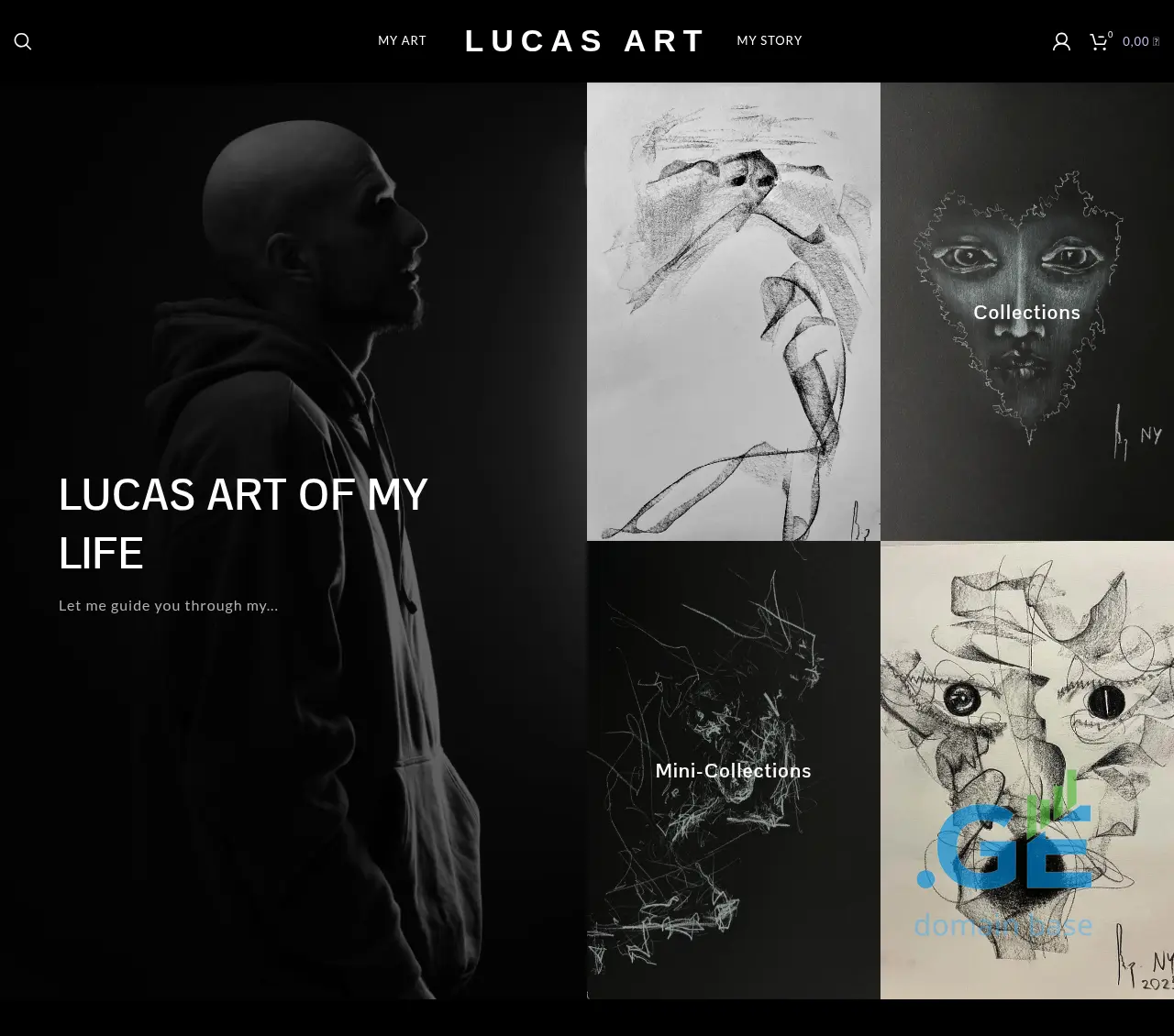 Screenshot of the site lucasart.ge