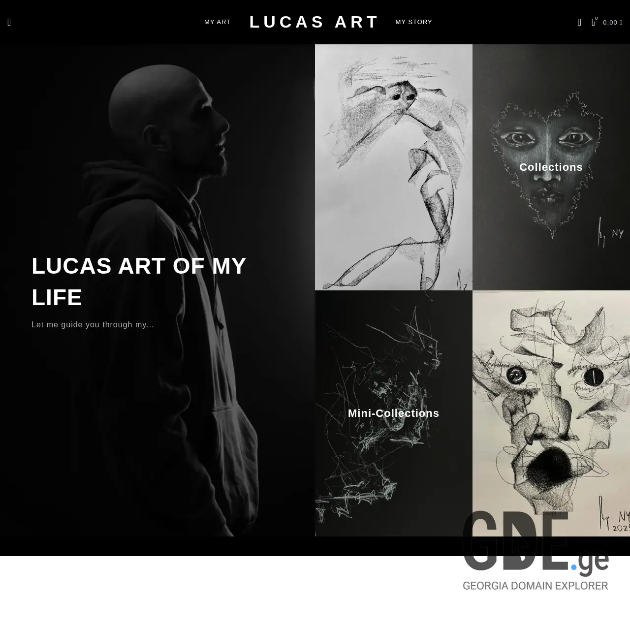 Screenshot of the site lucasart.ge at 2025-12-12