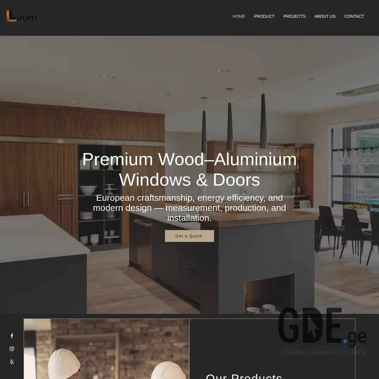 Screenshot of the site lucen.ge at 2026-02-01