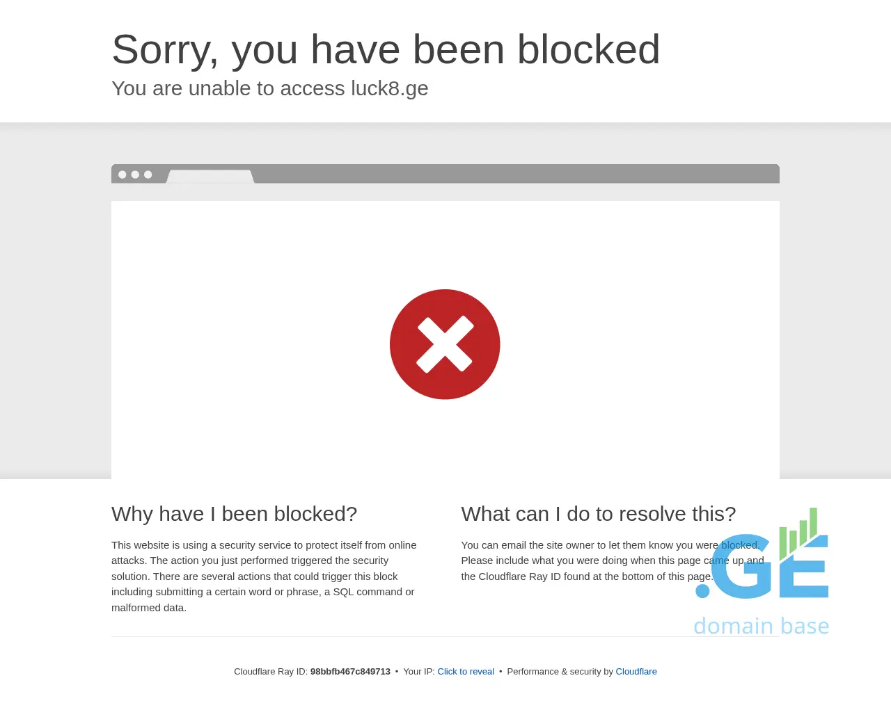 Screenshot of the site luck8.ge