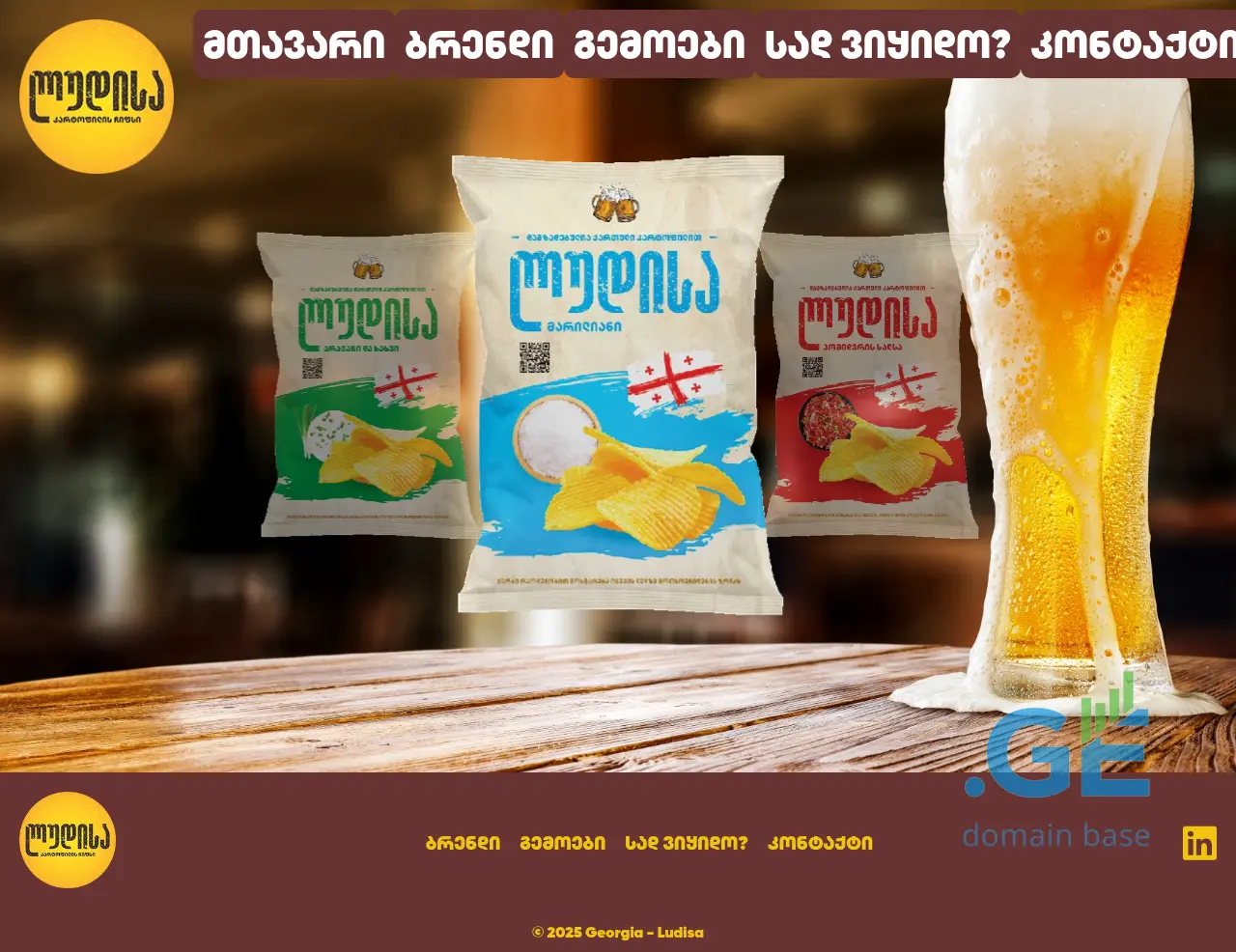 Screenshot of the site ludisa.ge