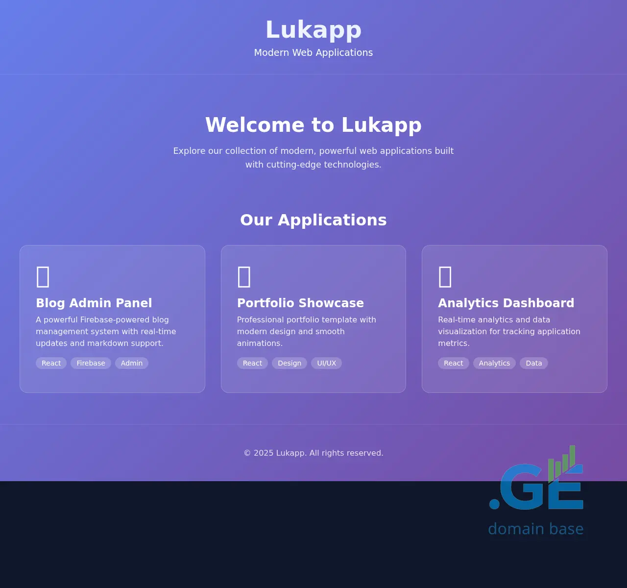 Screenshot of the site lukapp.ge