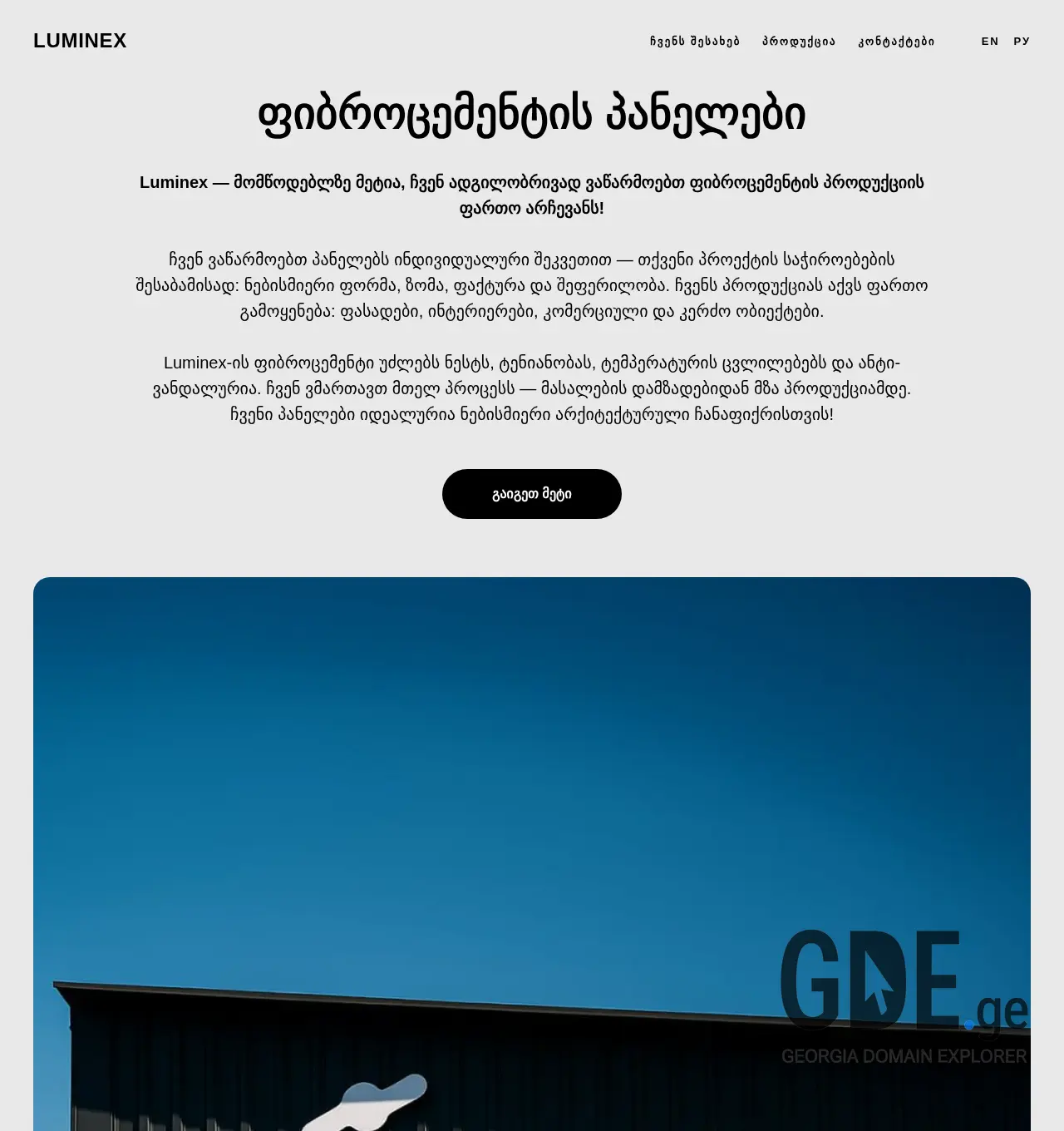 Screenshot of the site luminexpanel.ge at 2025-12-06