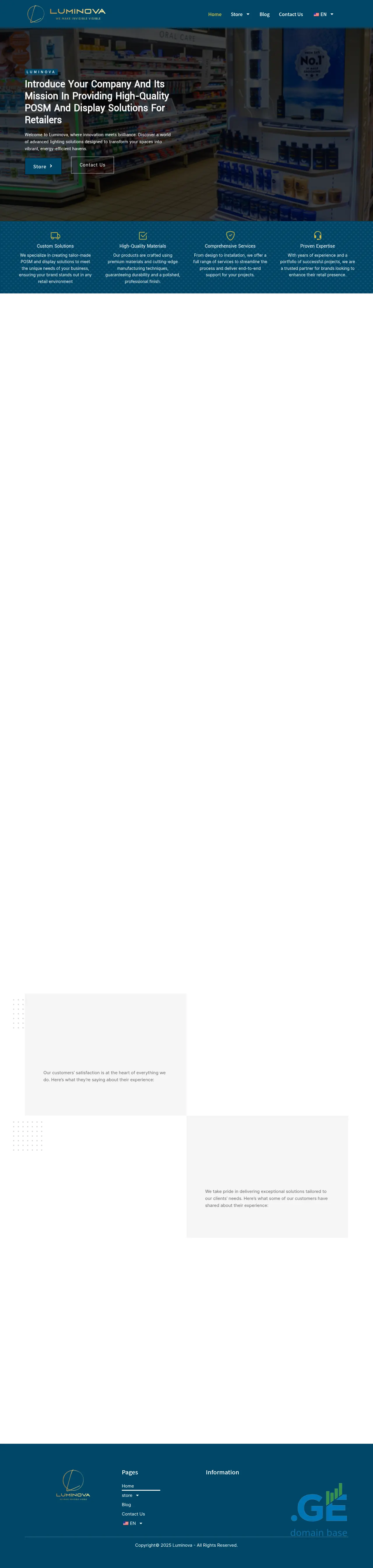 Screenshot of the site luminova.ge at 2025-10-09