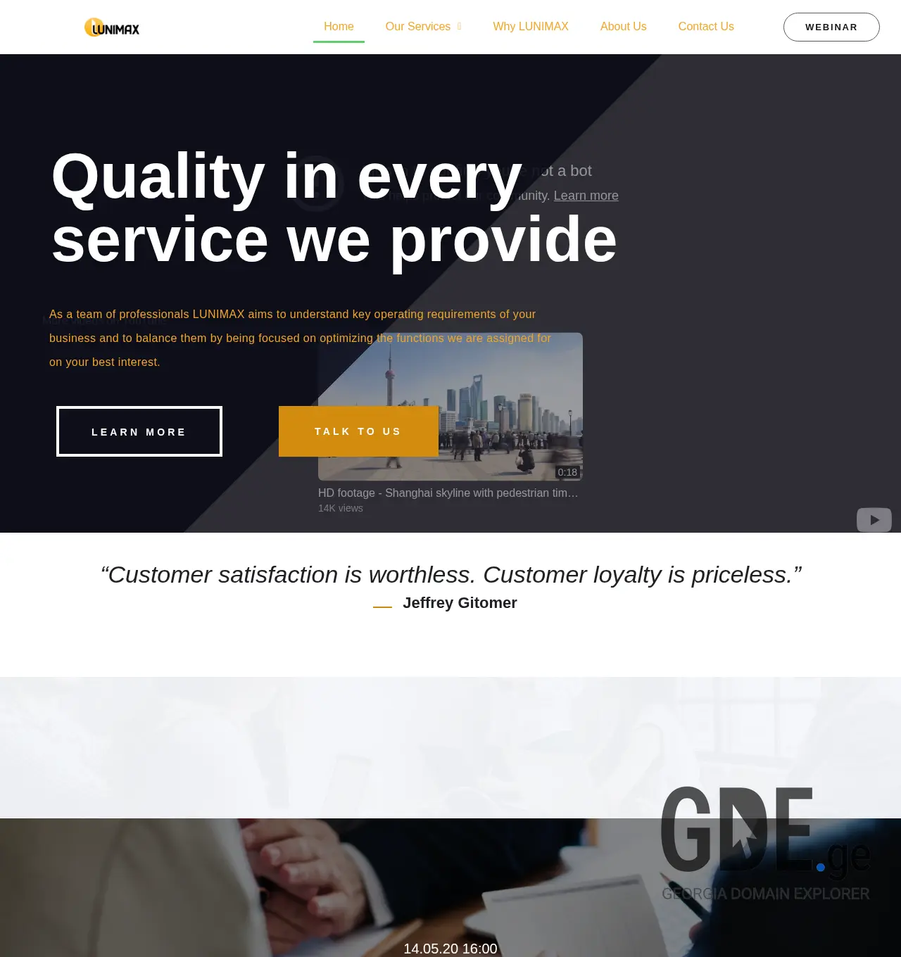Screenshot of the site lunimax.ge at 2025-12-03