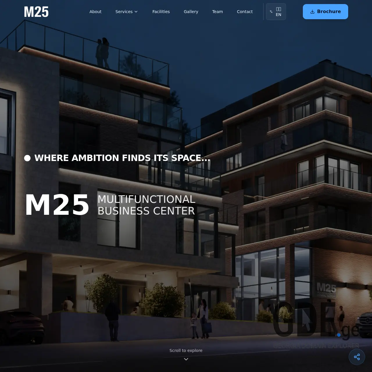 Screenshot of the site m25.ge at 2025-12-15