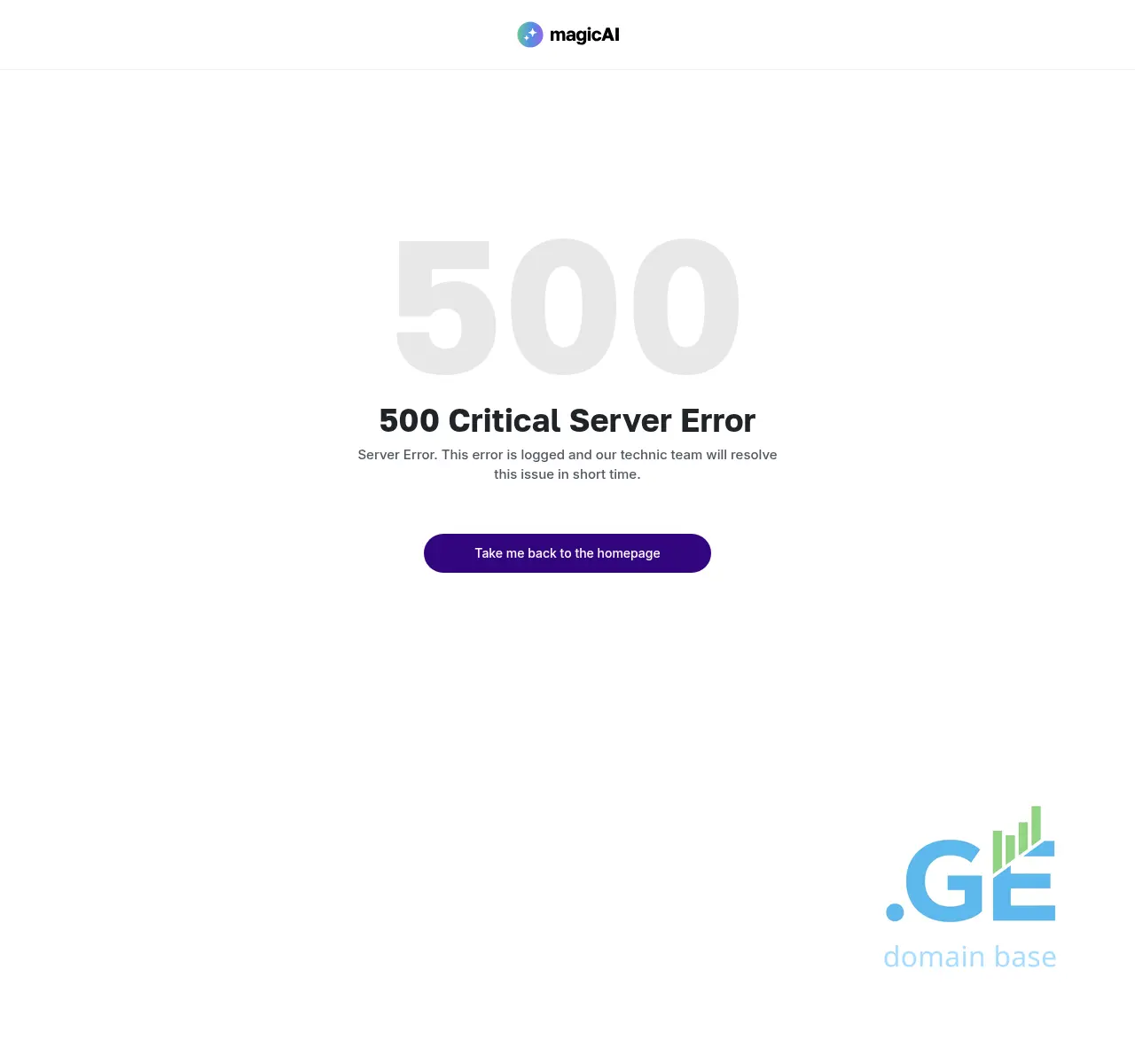 Screenshot of the site magicai.ge
