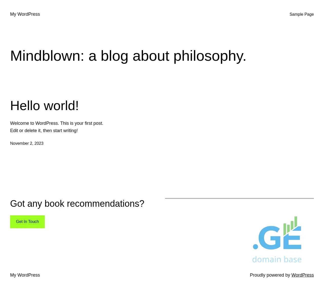Screenshot of the site mailpro.ge