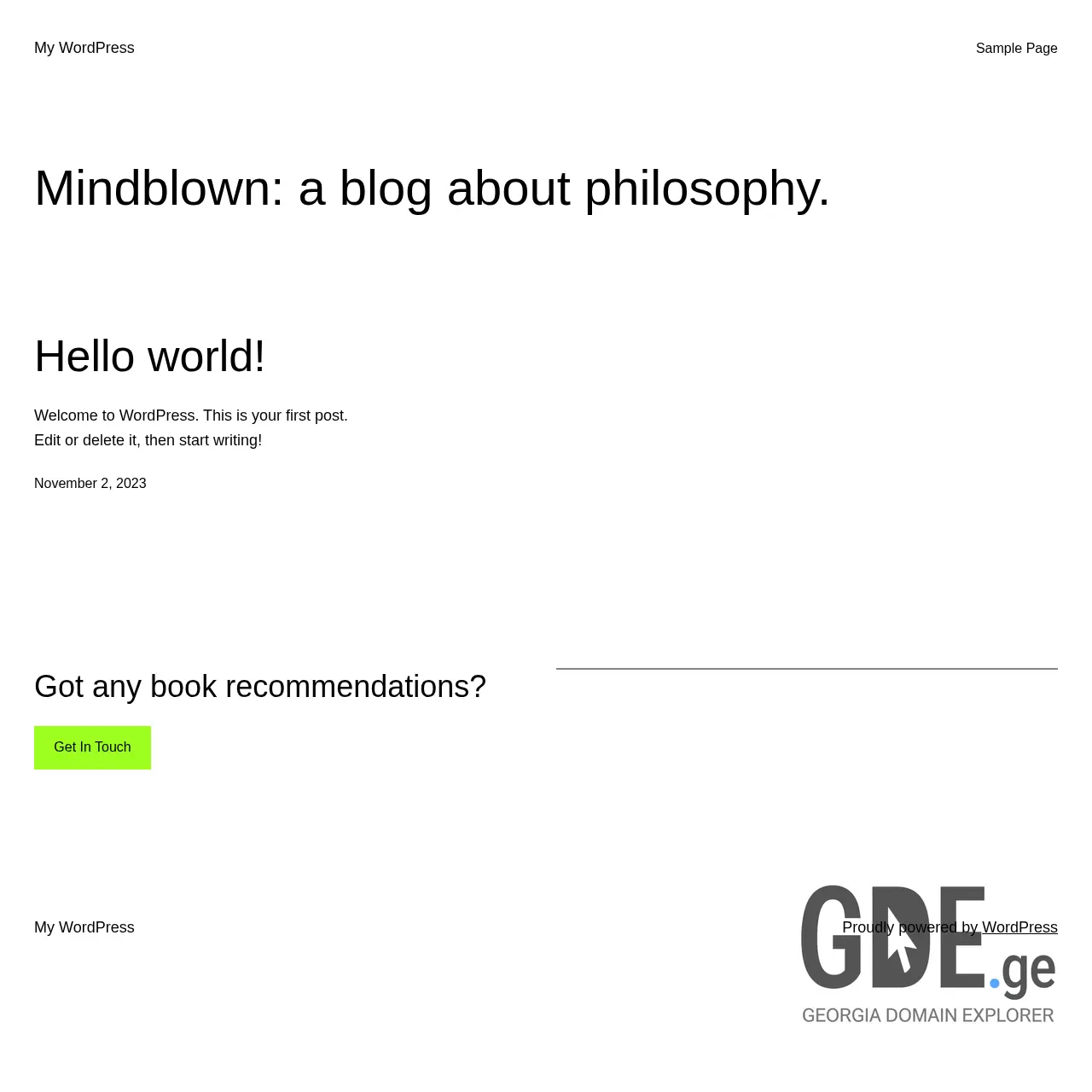 Screenshot of the site mailpro.ge at 2025-12-09