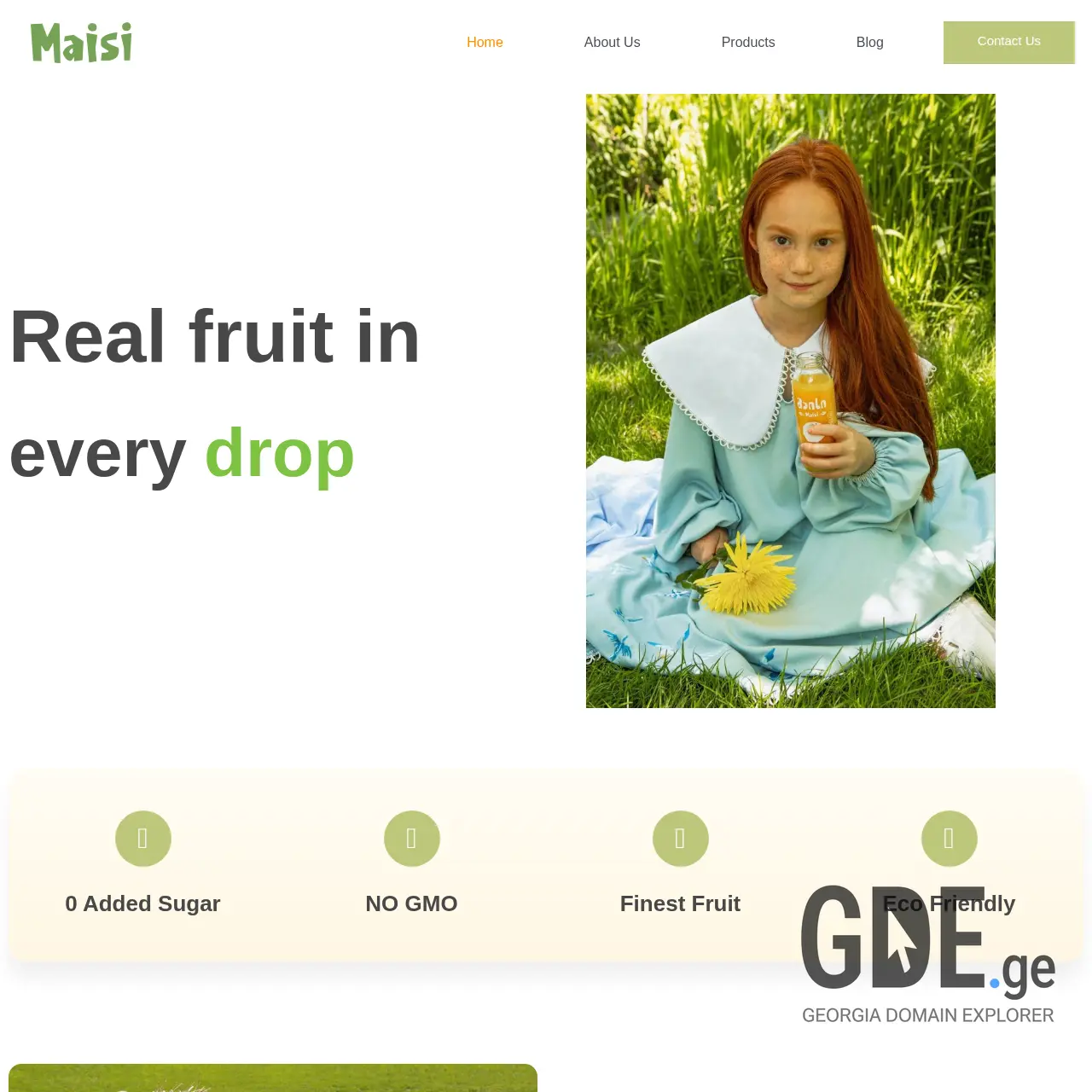 Screenshot of the site maisi.ge at 2025-12-09