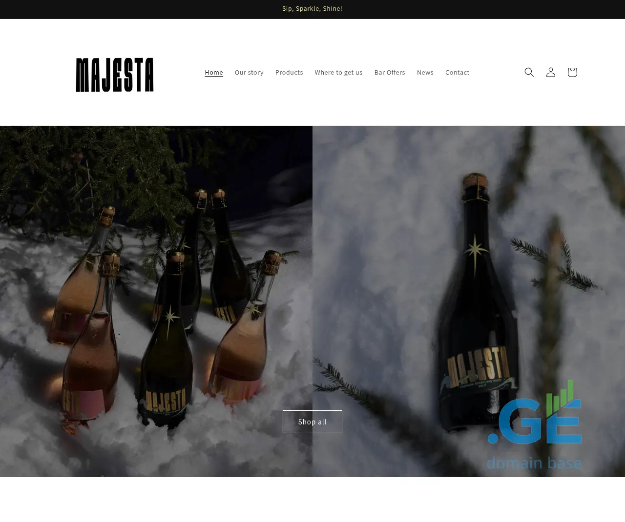Screenshot of the site majesta.ge