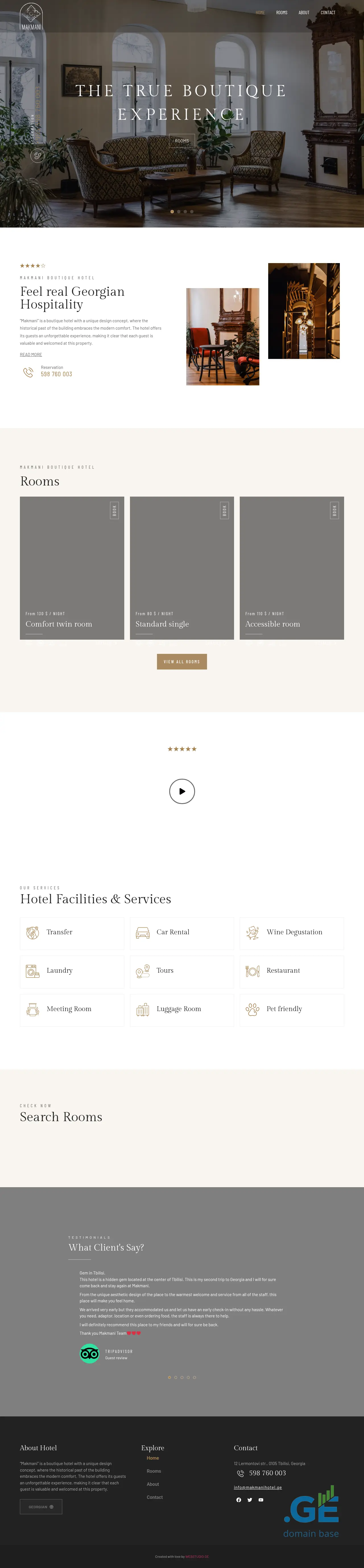 Screenshot of the site makmanihotel.ge