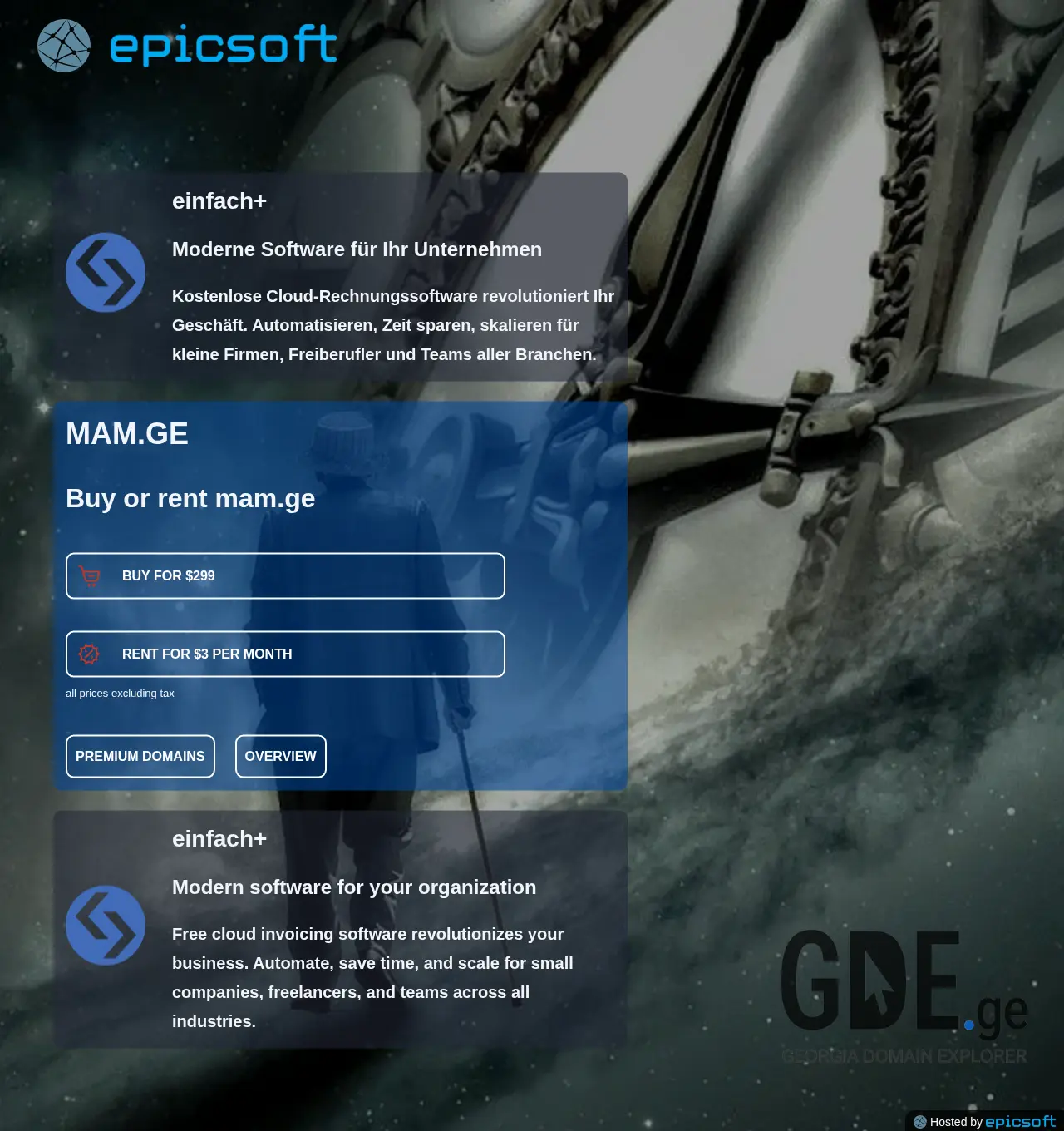 Screenshot of the site mam.ge at 2025-12-02
