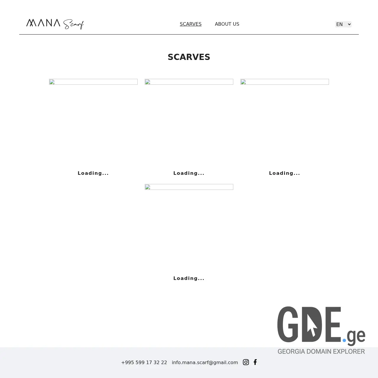 Screenshot of the site manascarf.ge at 2025-12-09