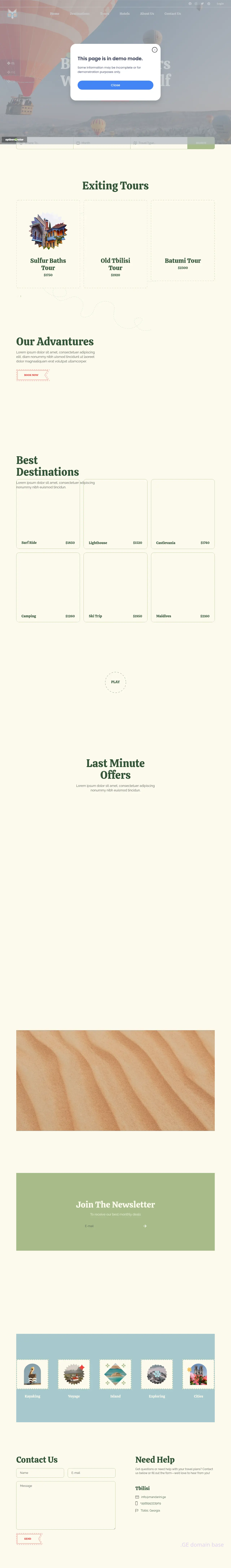 Screenshot of the site mandarini.ge at 2025-09-07