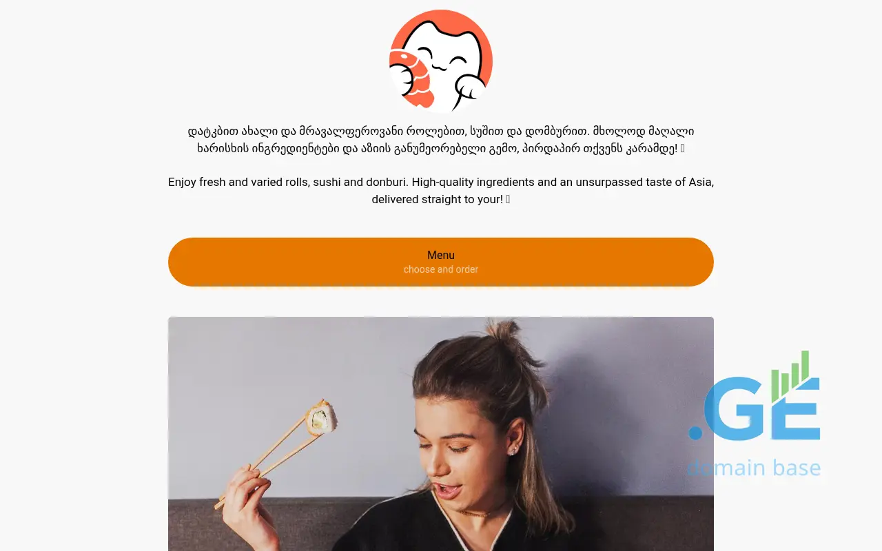 Screenshot of the site manekisushi.ge