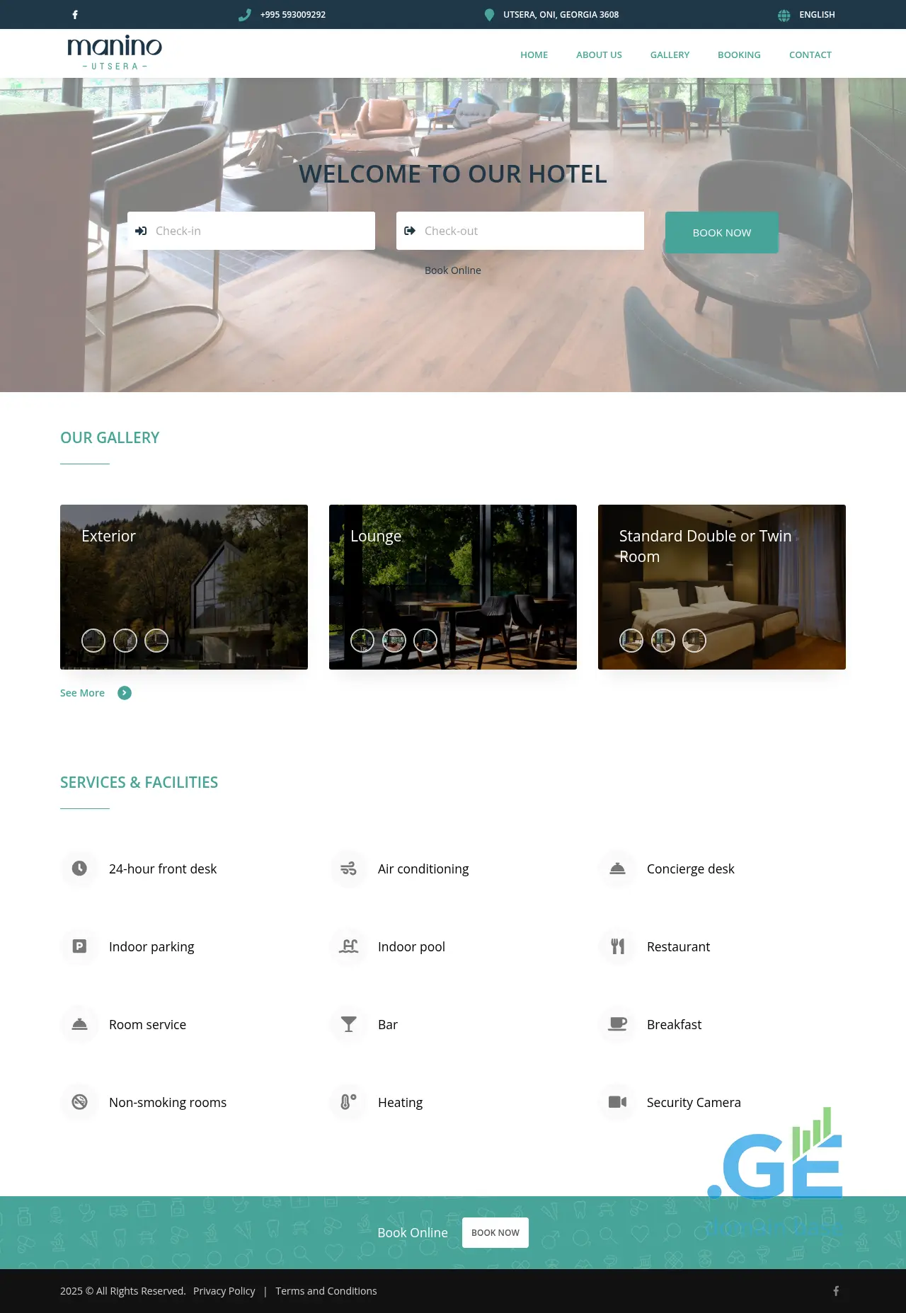 Screenshot of the site manino.ge at 2025-10-09