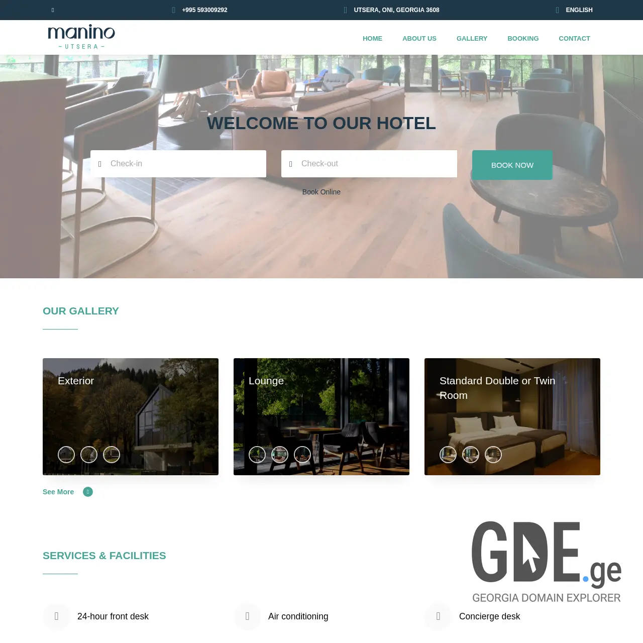 Screenshot of the site manino.ge at 2025-12-09