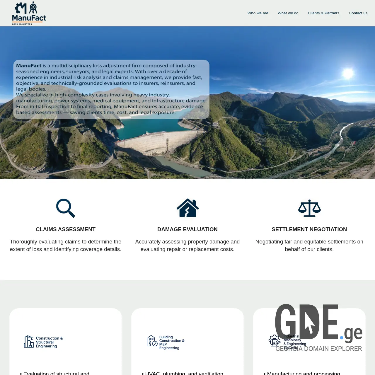 Screenshot of the site manufact.ge at 2025-12-09