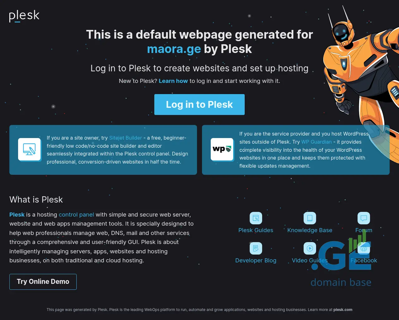 Screenshot of the site maora.ge