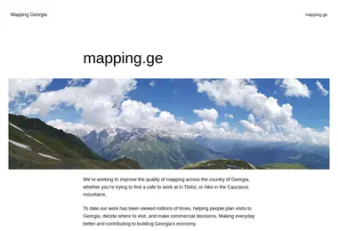 Screenshot of mapping.ge