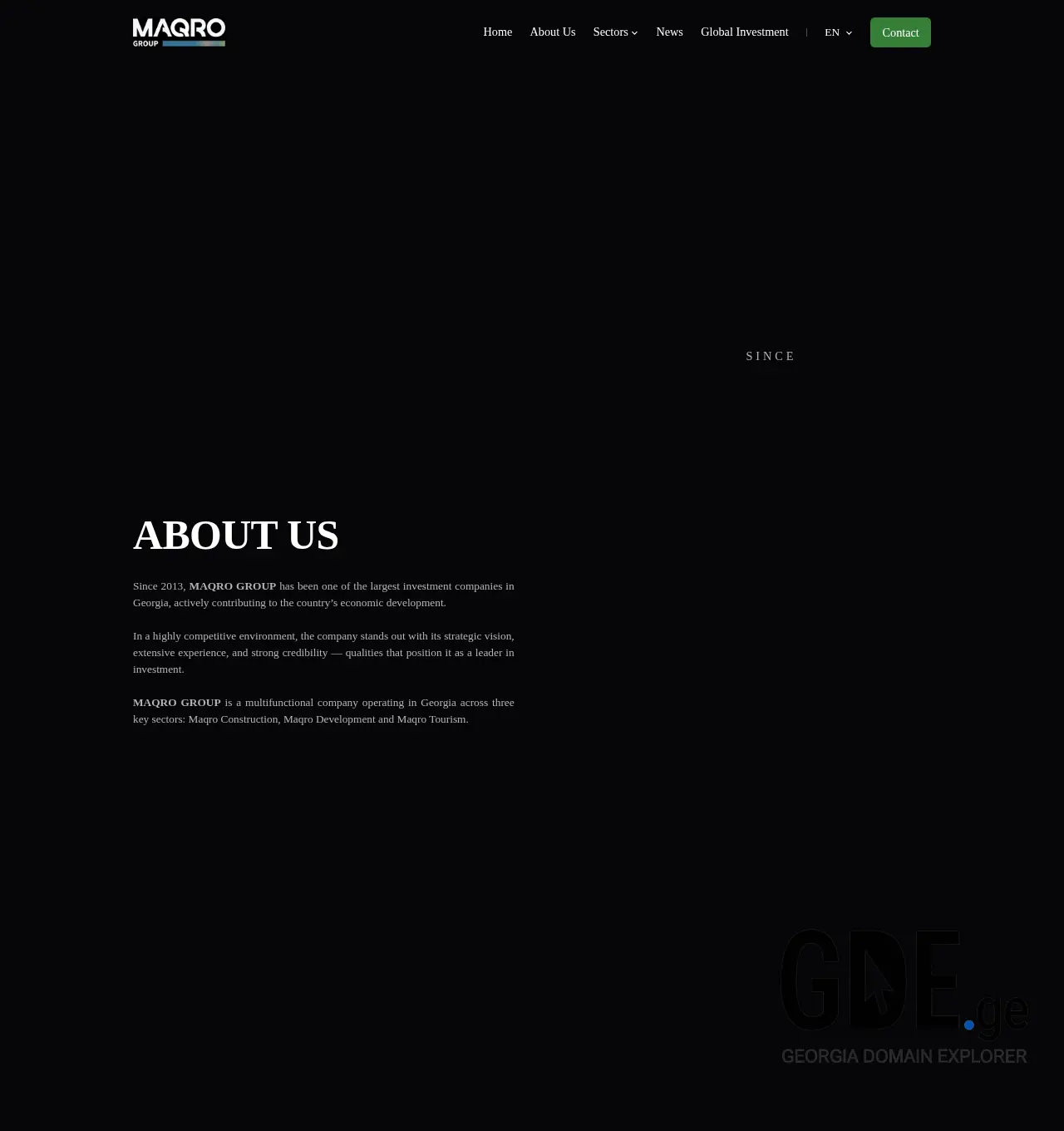 Screenshot of the site maqro.ge at 2025-11-29