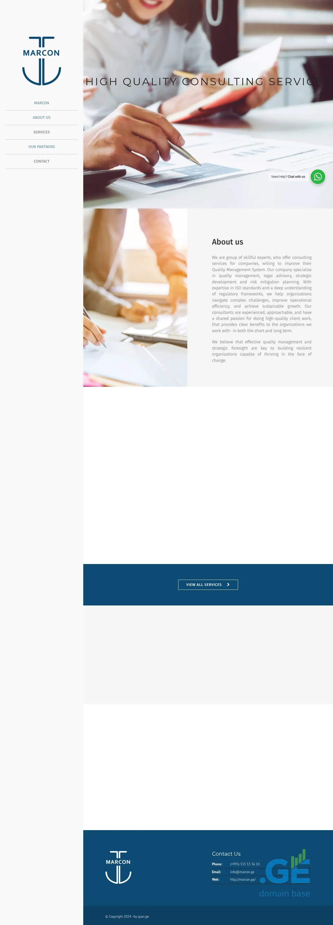 Screenshot of the site marcon.ge
