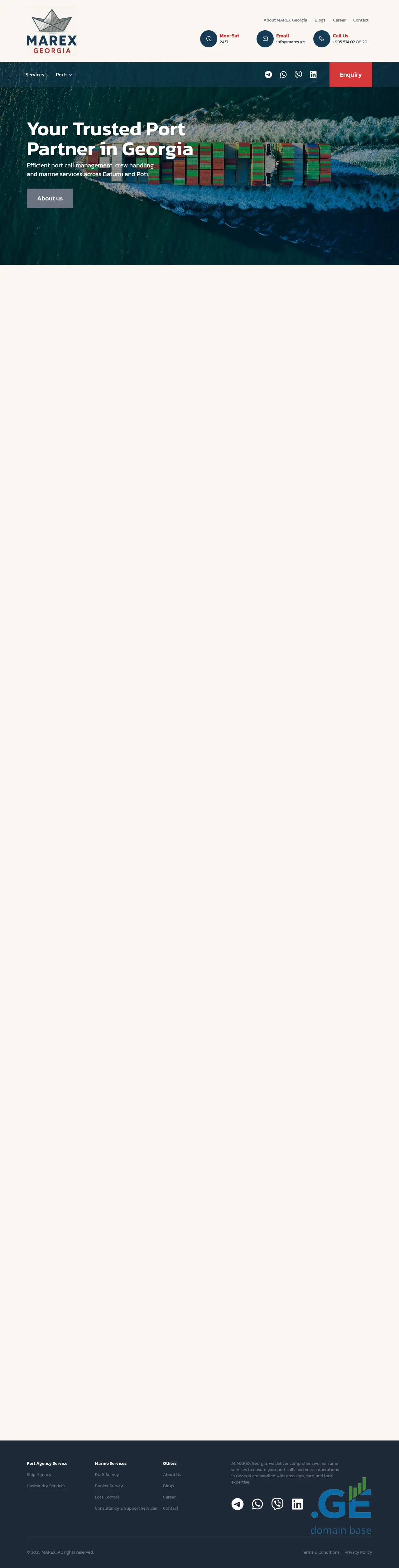 Screenshot of the site marex.ge