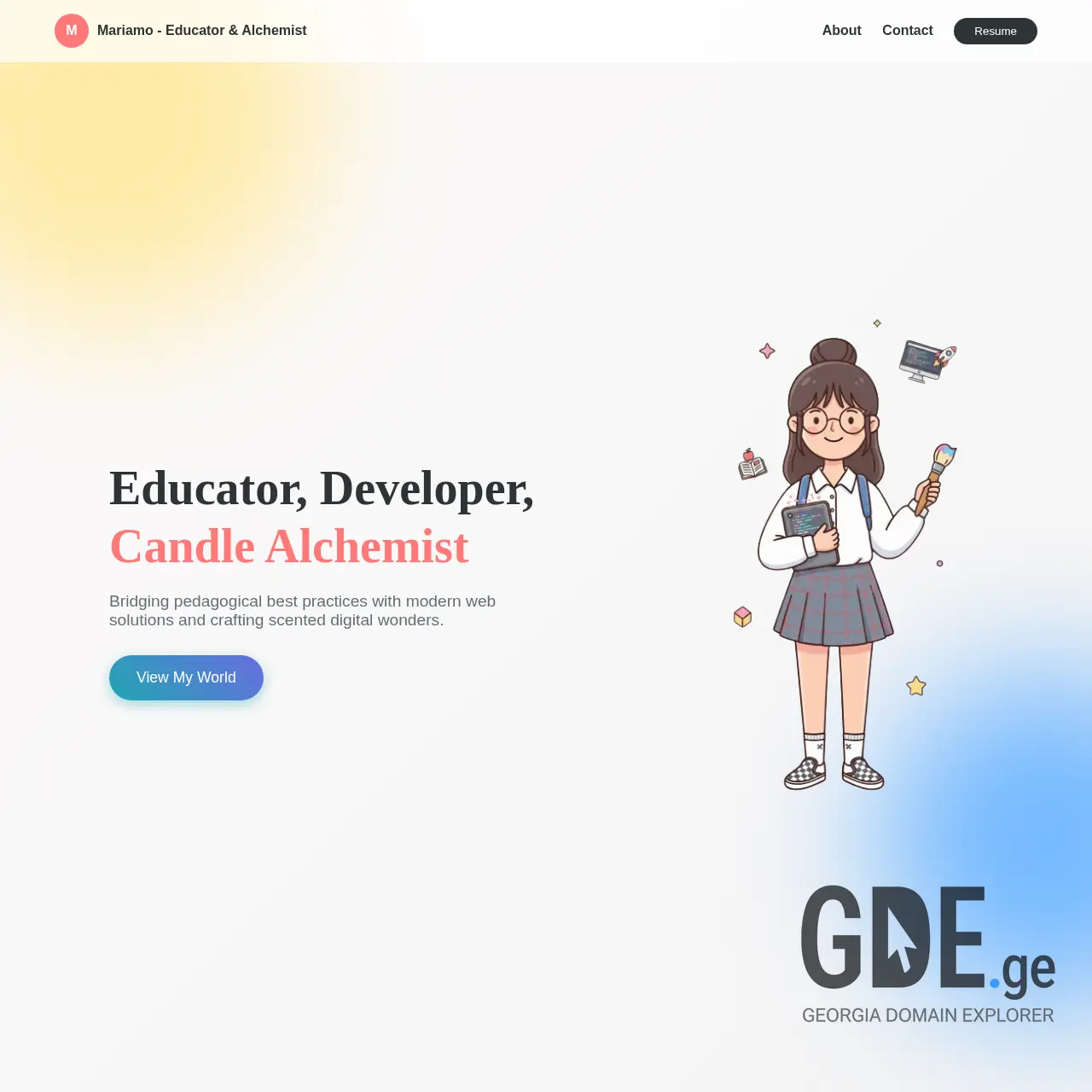 Screenshot of the site mariamo.ge at 2025-12-26