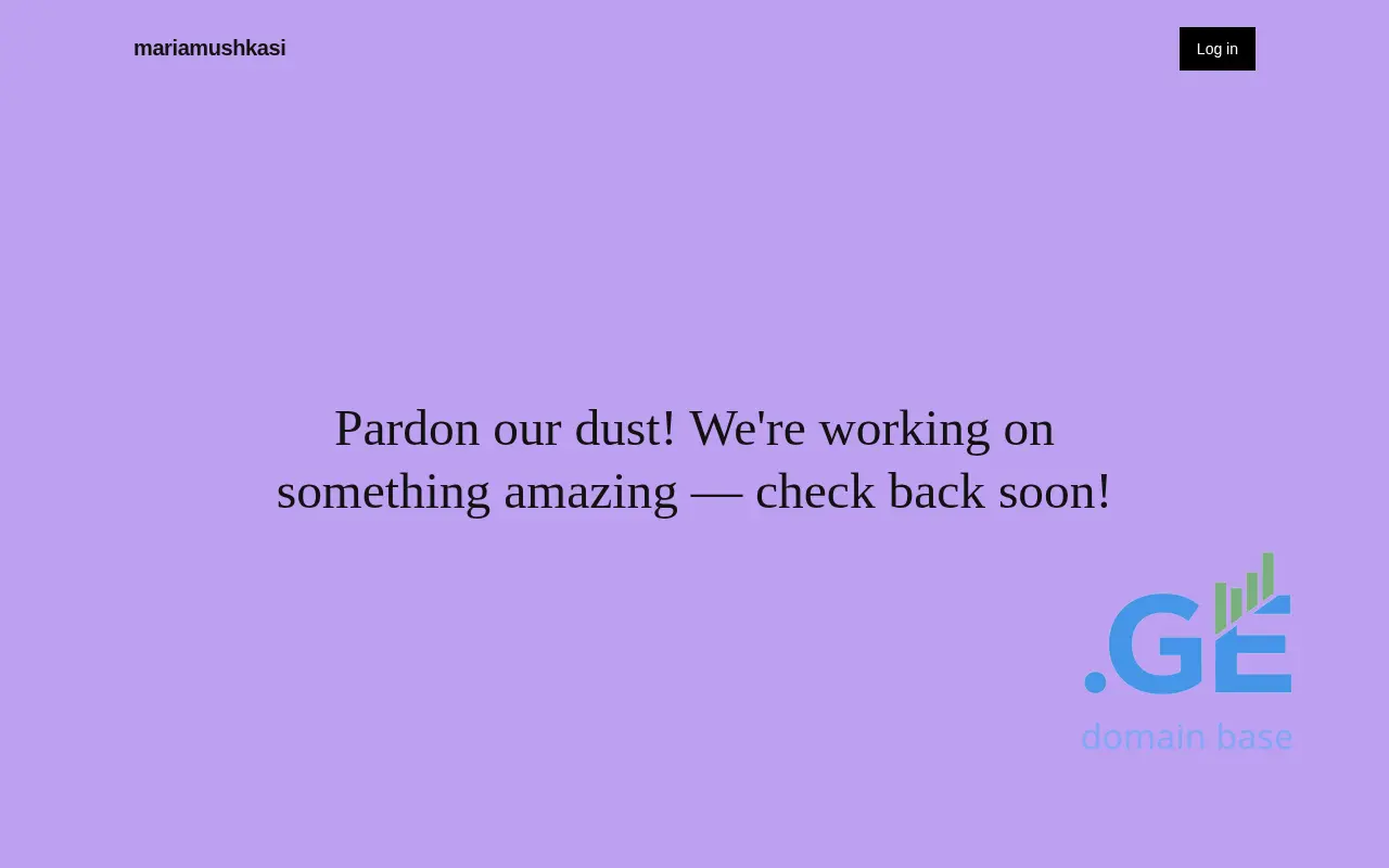 Screenshot of the site mariamushkasi.ge