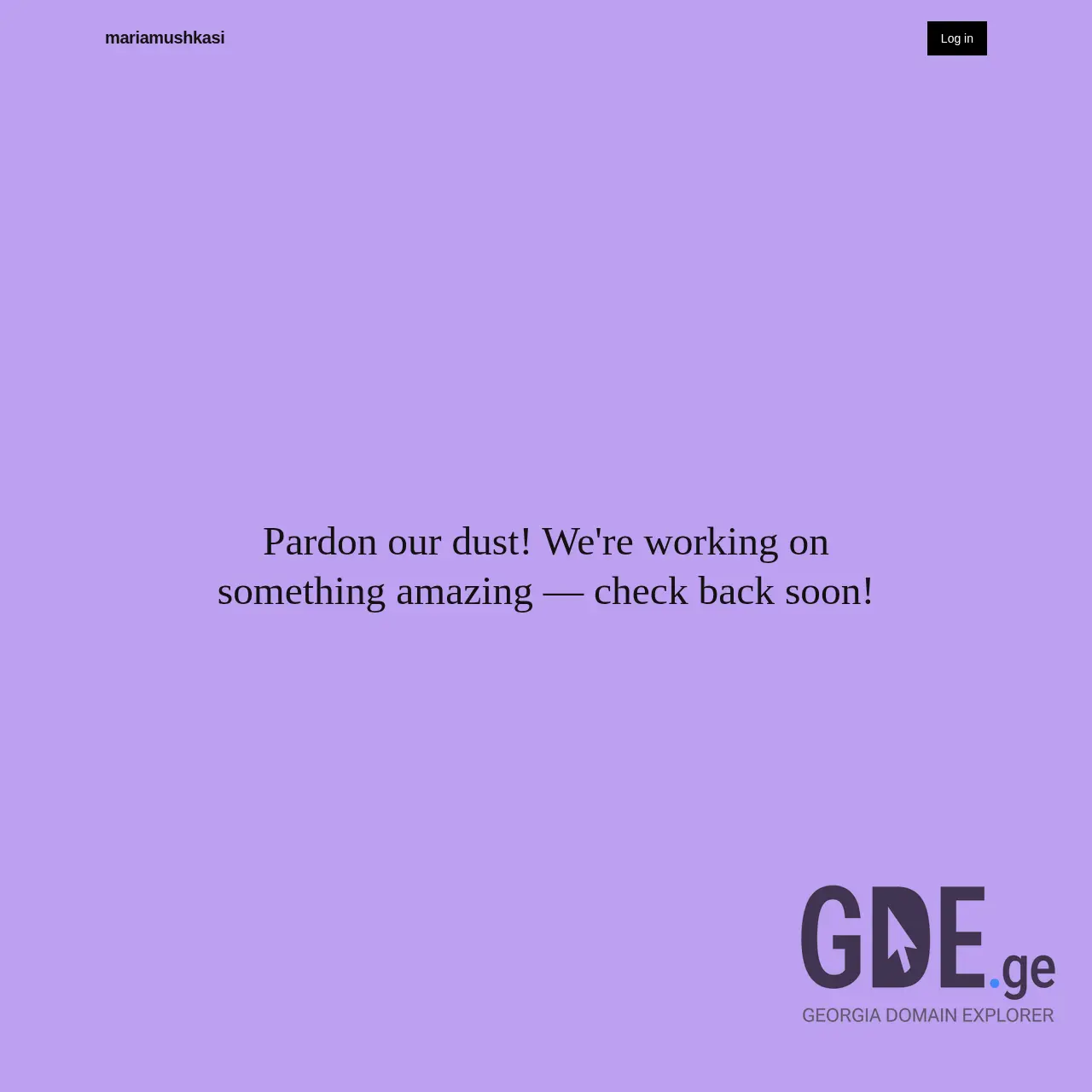 Screenshot of the site mariamushkasi.ge at 2025-12-09