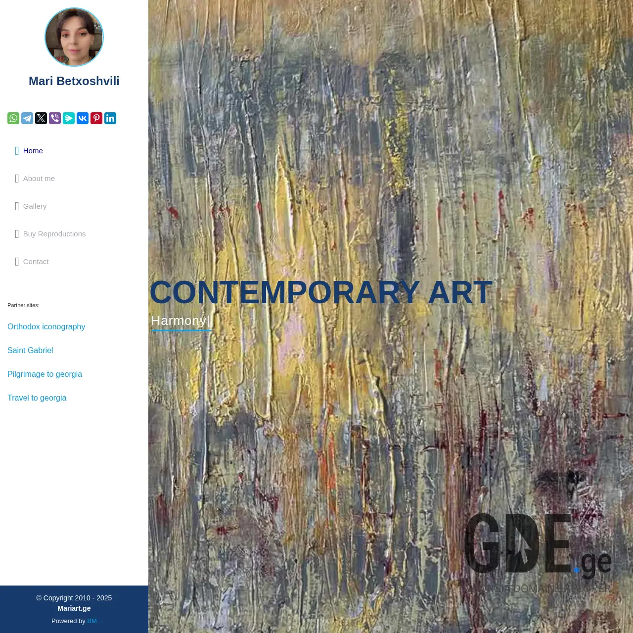 Screenshot of the site mariart.ge at 2025-12-09