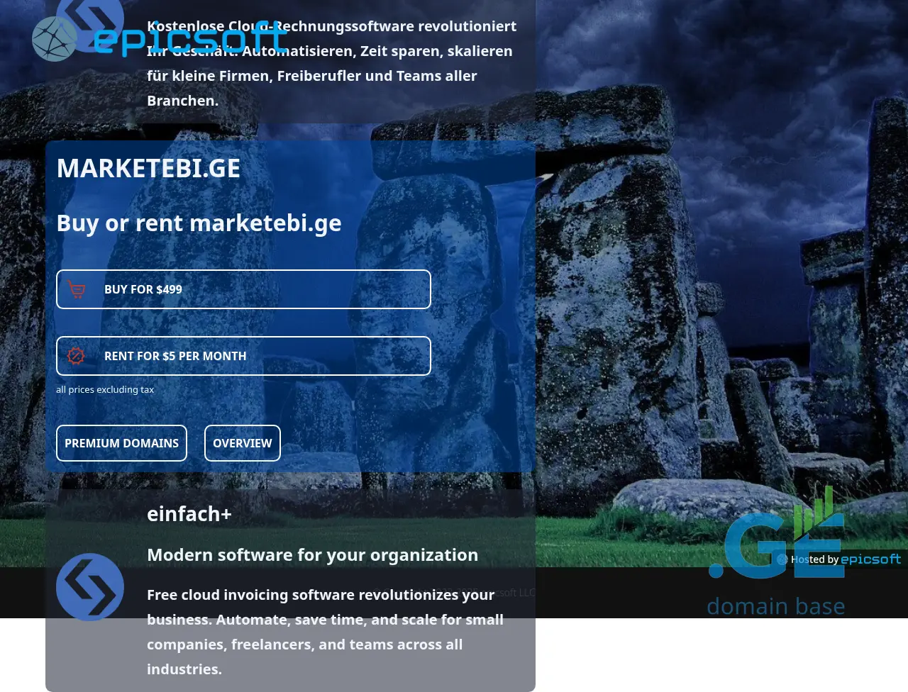 Screenshot of the site marketebi.ge