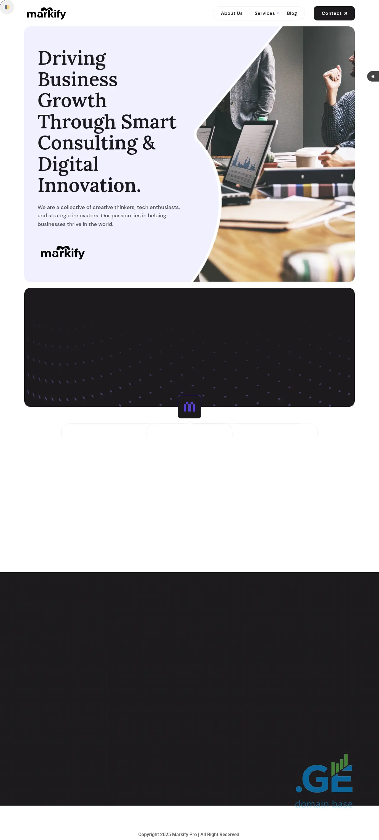 Screenshot of the site markify.ge