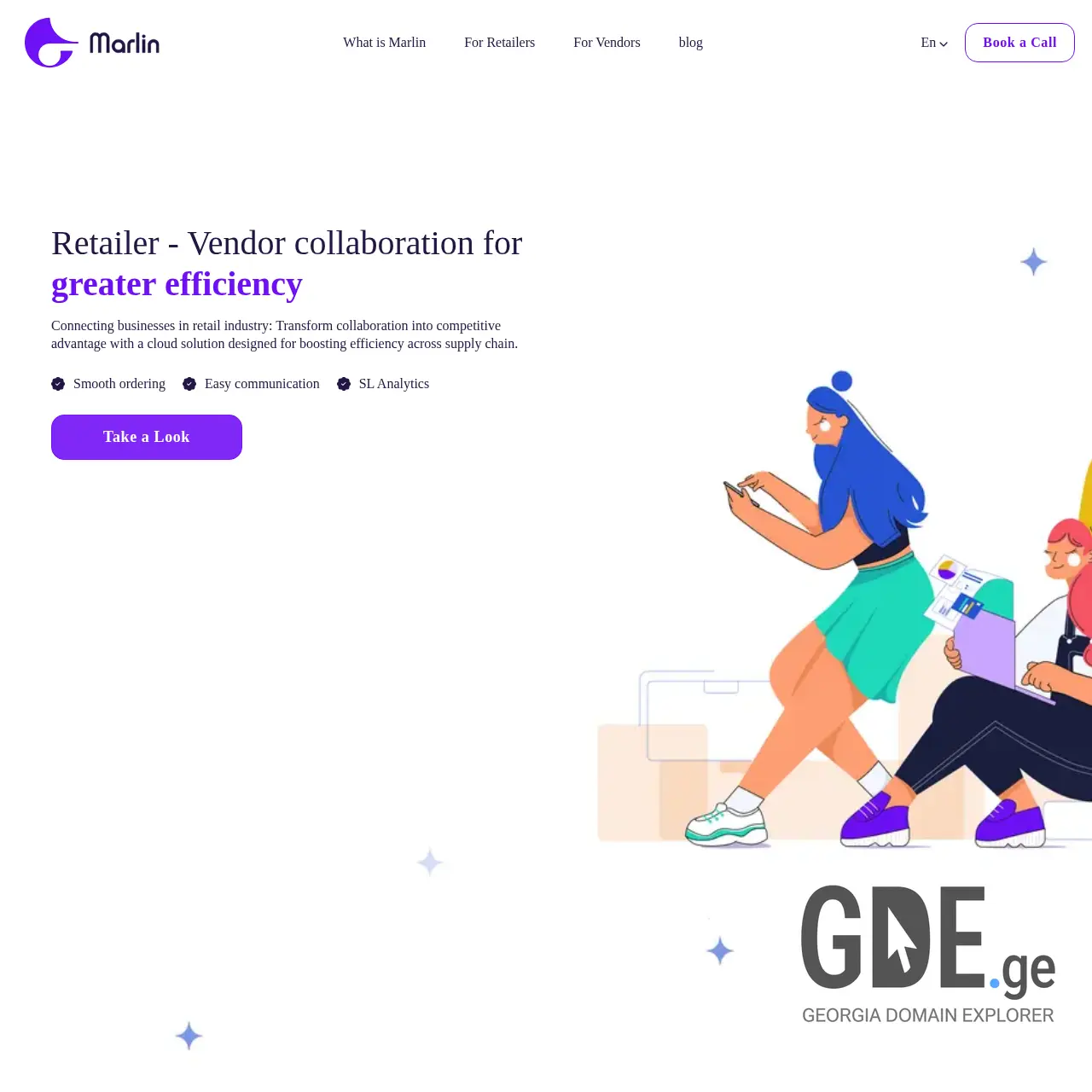 Screenshot of the site marlin.ge at 2025-12-09