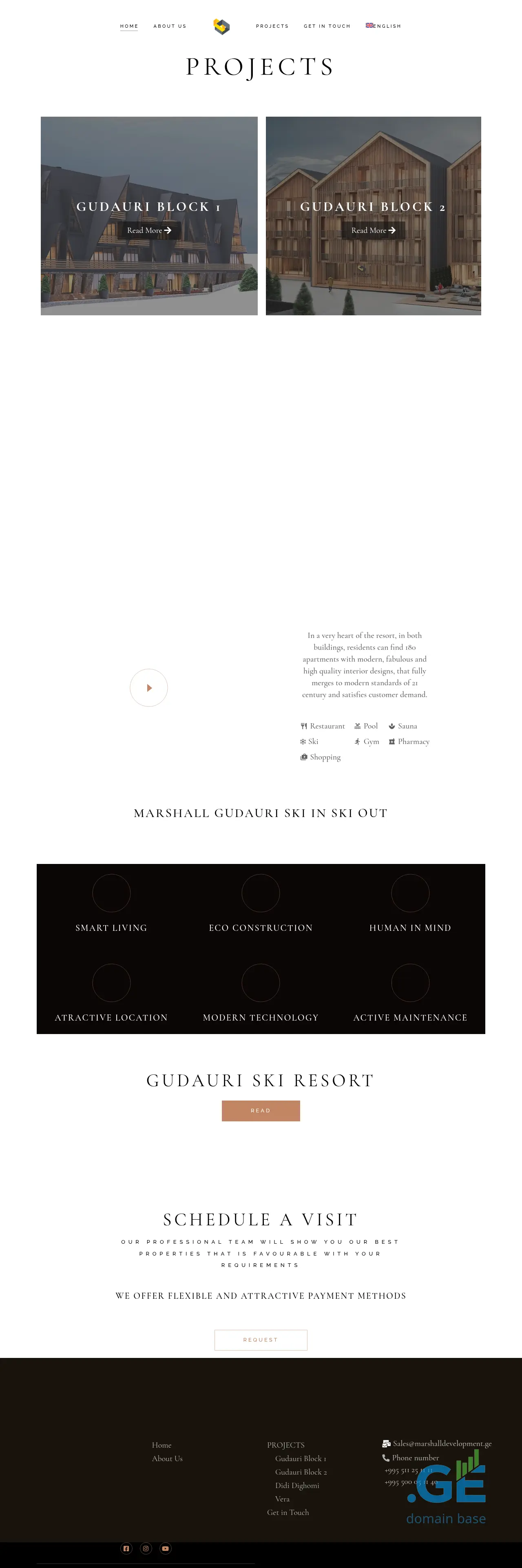 Screenshot of the site marshalldevelopment.ge at 2025-10-09