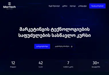 Скриншот martechinstitute.ge