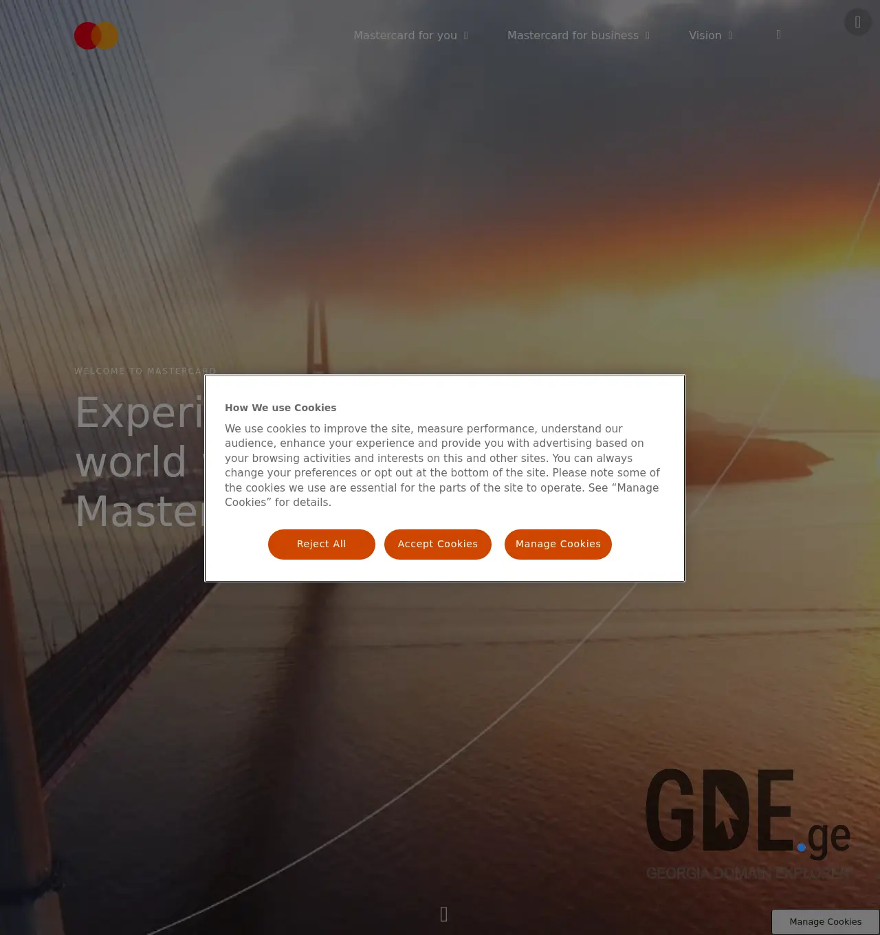 Screenshot of the site mastercard.com.ge at 2025-12-02