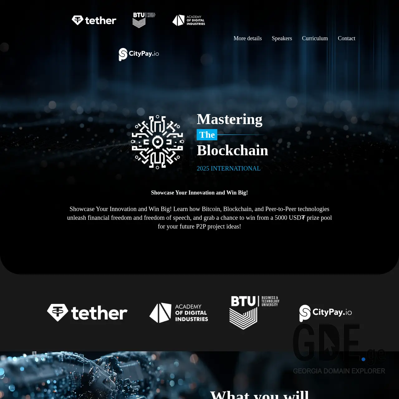Screenshot of the site masteringblockchain.ge at 2025-12-09