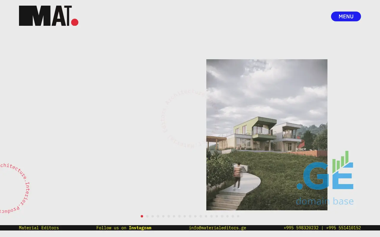 Screenshot of the site materialeditors.ge