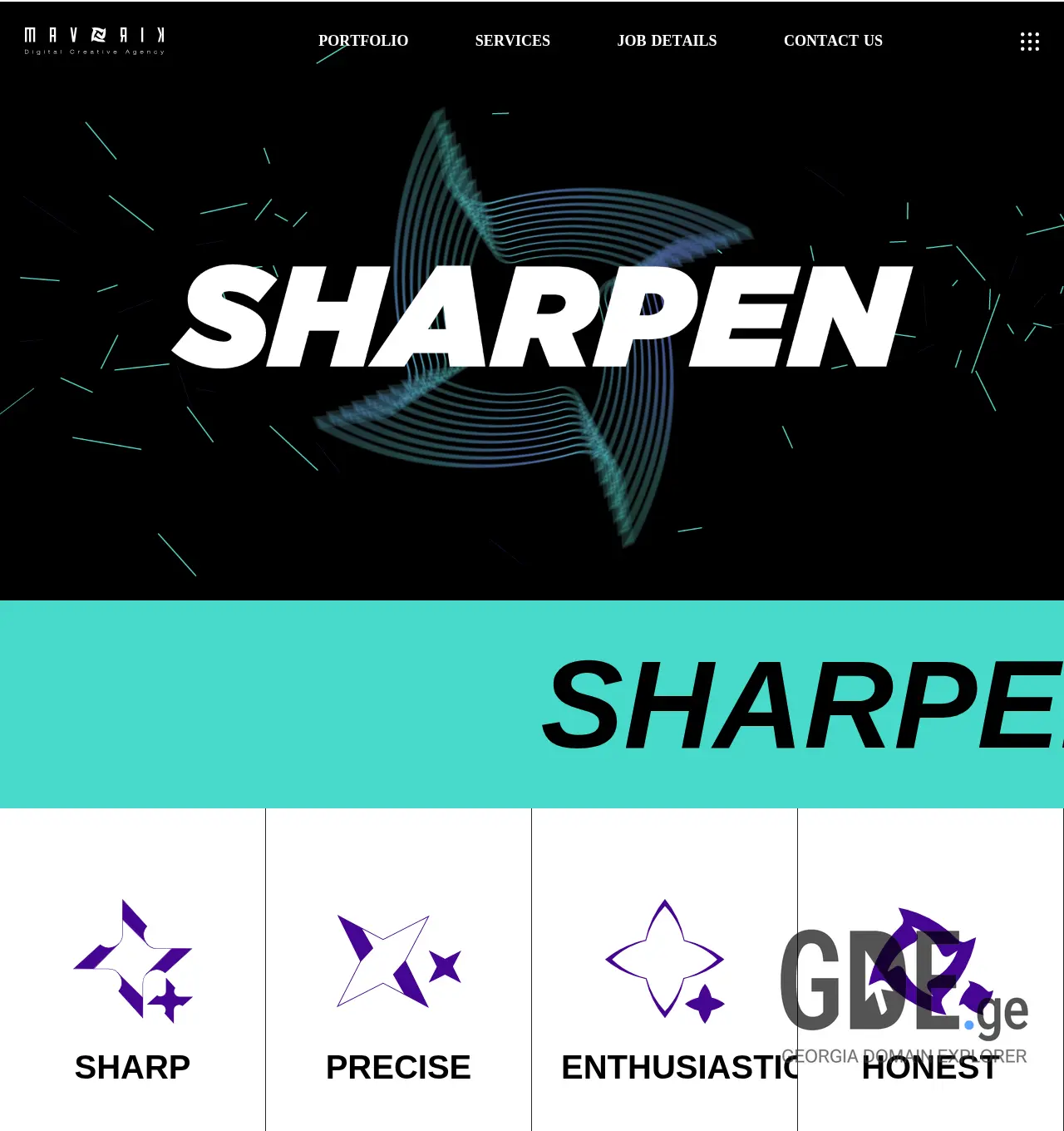 Screenshot of the site maverik.ge at 2025-12-03