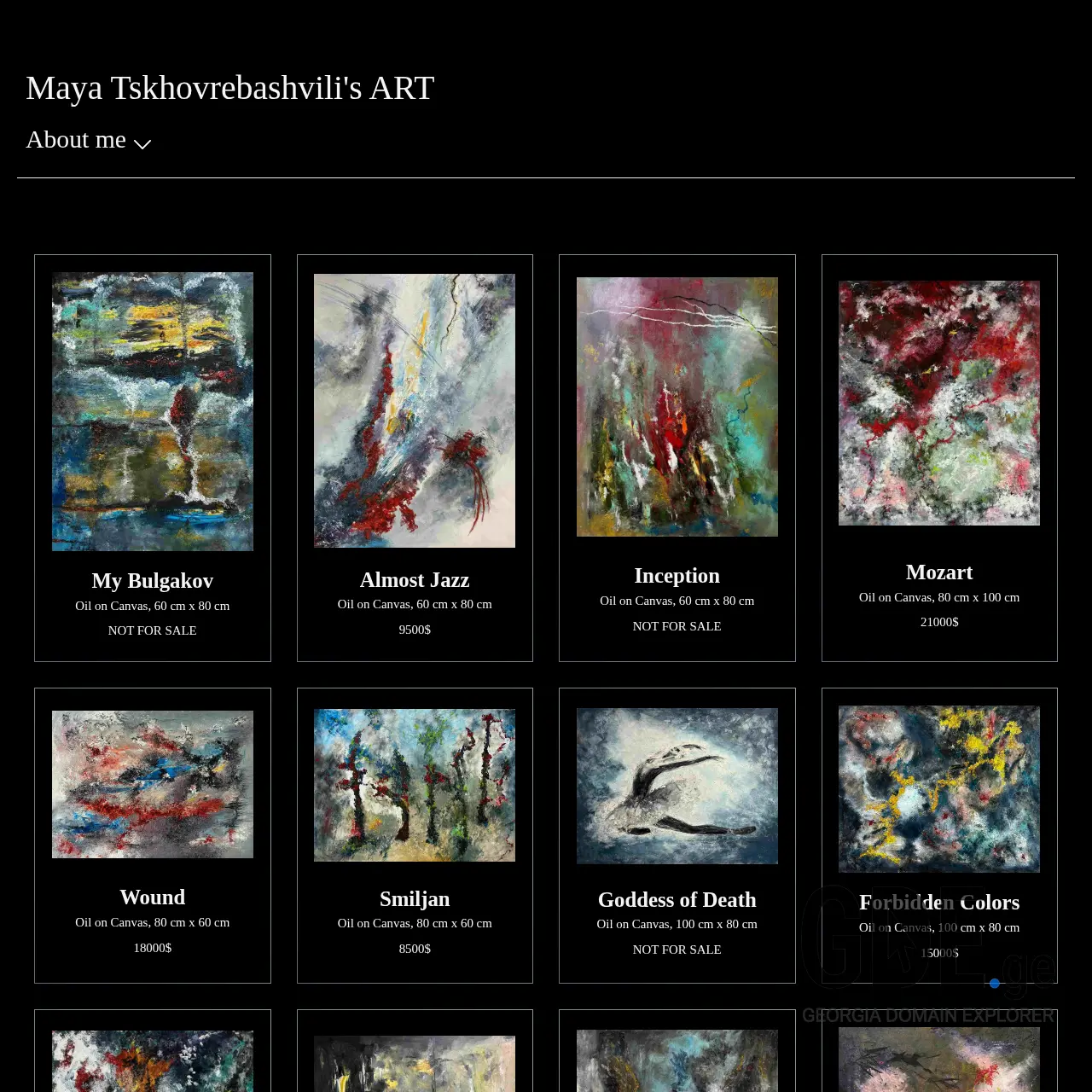 Screenshot of the site maya.ge at 2025-12-09